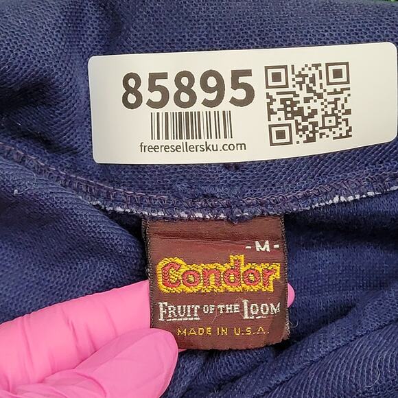 Vintage 80s Conor Preppy Polo Shirt XS/S 17x25 Navy-Blue USA - Picture 5 of 12